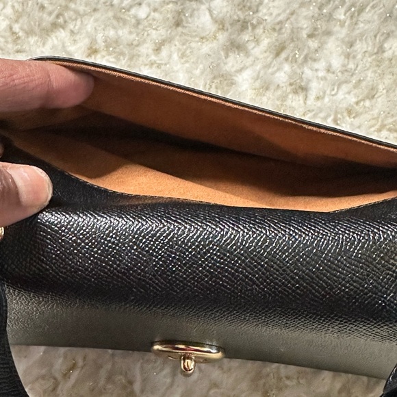 Vintage Coach Black Leather Bag NWOT - Picture 4 of 10